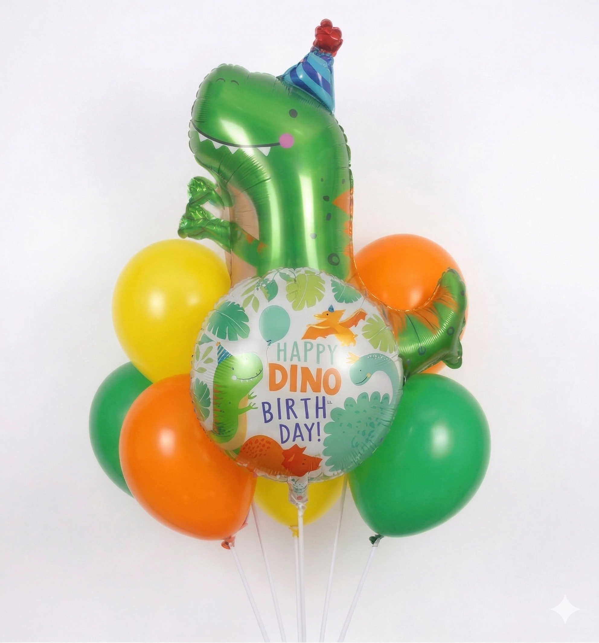 Dinosaur Birthday Balloon Bouquet – T-Rex Party Set