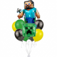 Minecraft Birthday Balloon Bouquet