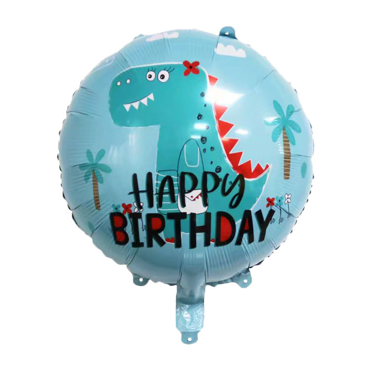Happy Birthday Teal Balloon