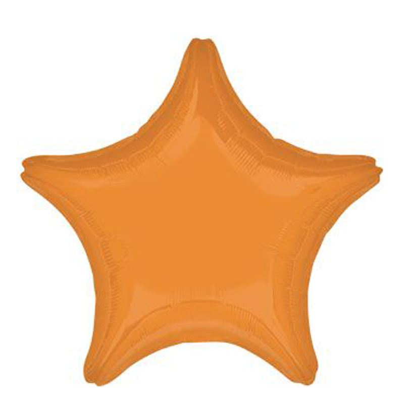 18 inch vibrant orange star balloon