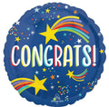 Congrats Rainbow Shooting Star 18" Balloon