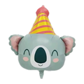 Party Animal Koala foil balloon in a party hat