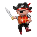 Pirate boy foil balloon, 35 inches