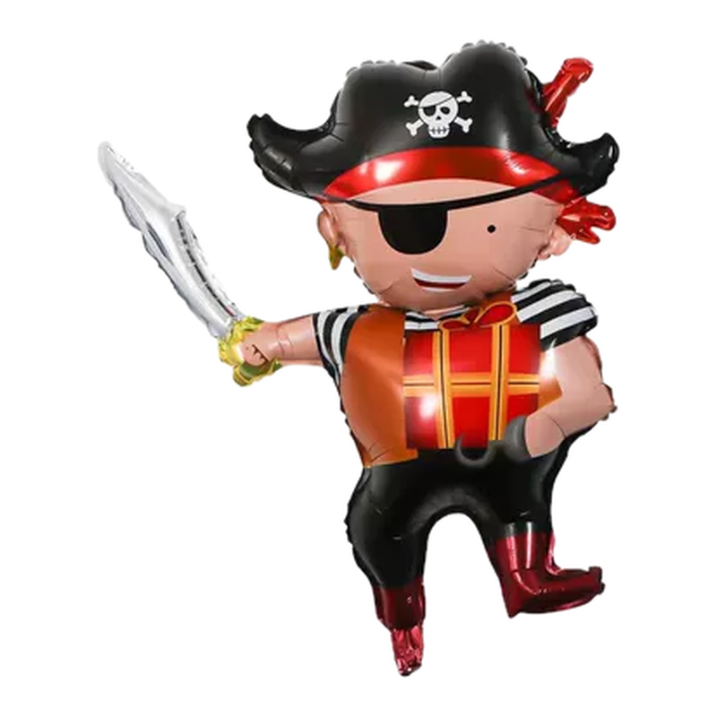 Pirate boy foil balloon, 35 inches