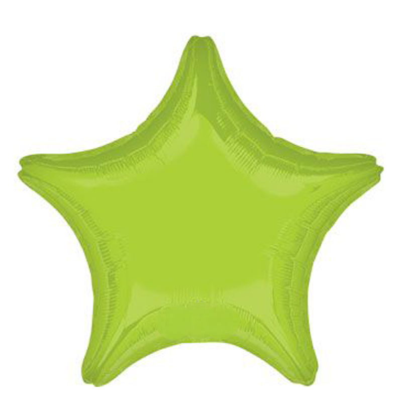18 inch vibrant green star balloon